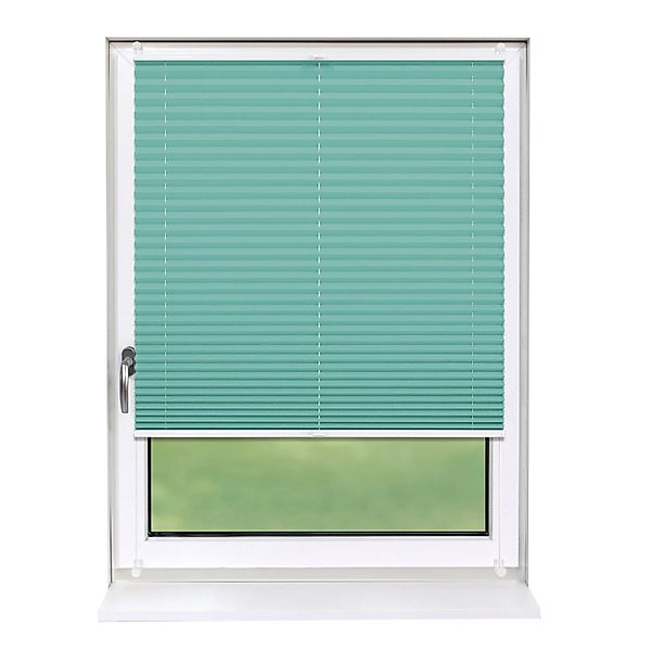 Deco-Raum Plissee Basic ohne Bohren 50x150cm Türkis Blickdicht Klemmfix günstig online kaufen