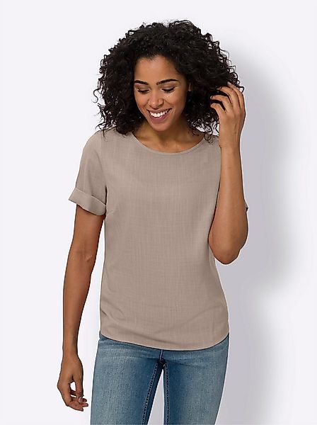 Sieh an! Klassische Bluse Schlupfbluse Kurzarm günstig online kaufen