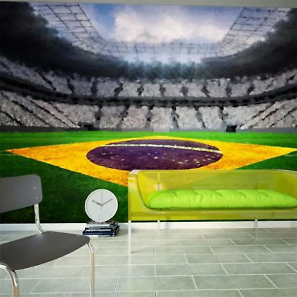 artgeist Fototapete Brasilianisches Stadion mehrfarbig Gr. 150 x 105 günstig online kaufen