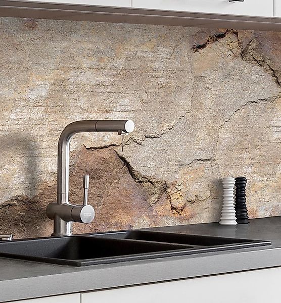 MyMaxxi Dekorationsfolie Küchenrückwand selbstklebend Sandstein Spritzschut günstig online kaufen
