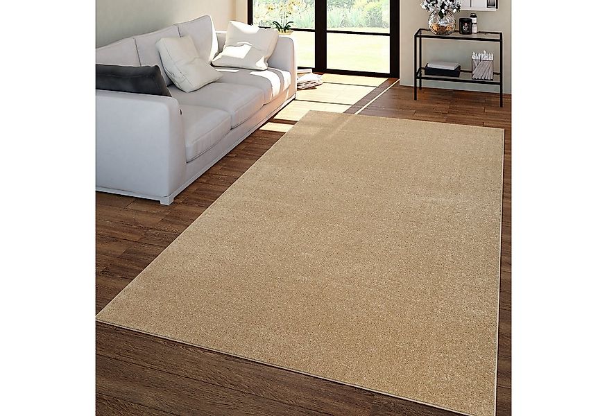 TT Home Teppich, Rechteckig, Höhe: 12 mm, Wohnzimmer Teppich Kurflor Unifar günstig online kaufen