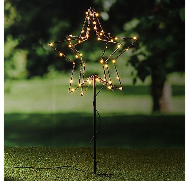 Meinposten LED-Lichterkette LED Gartenstecker Stern Weihnachtsbeleuchtung T günstig online kaufen