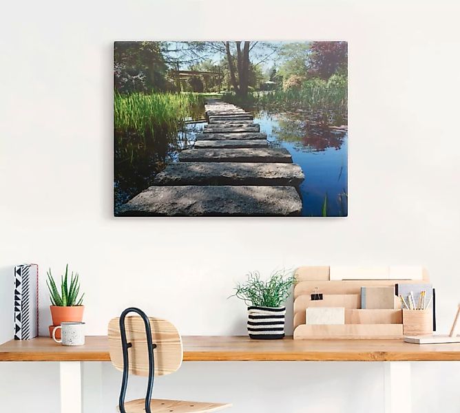 Artland Wandbild »Weg am Teich«, Gewässer, (1 St.), als Leinwandbild, Poste günstig online kaufen