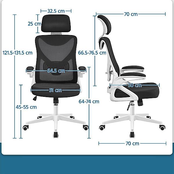 Yaheetech Drehstuhl, Bürostuhl Ergonomisch, Schreibtischstuhl mit günstig online kaufen