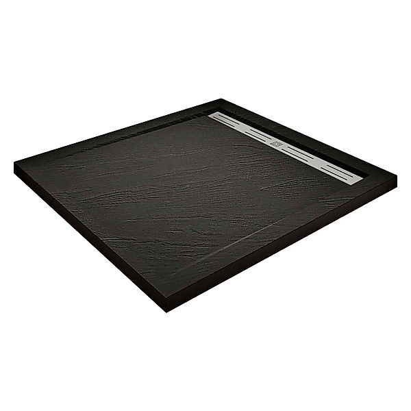 AICA 100x100x3cm Quadrat Duschtasse Schwarz Stein-Effekt Duschwanne Für Dus günstig online kaufen