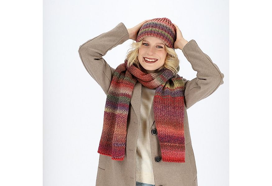 halsüberkopf Accessoires Strickmütze Umschlagmütze mit Farbverlauf Made in günstig online kaufen