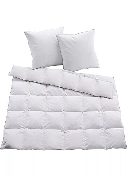Daunen Bettdecke mittel und 2 Kissen (3-tlg.Set) günstig online kaufen