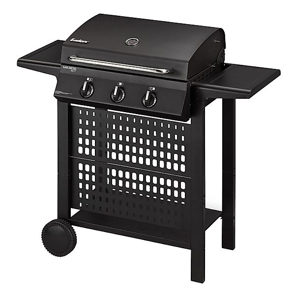 Enders Gasgrill San Diego Next 3 mit 3 Brennern & Seitenablagen Schwarz günstig online kaufen