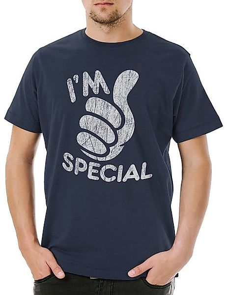 Urban Backwoods Print-Shirt Urban Backwoods I'm Special Herren T-Shirt Navy günstig online kaufen