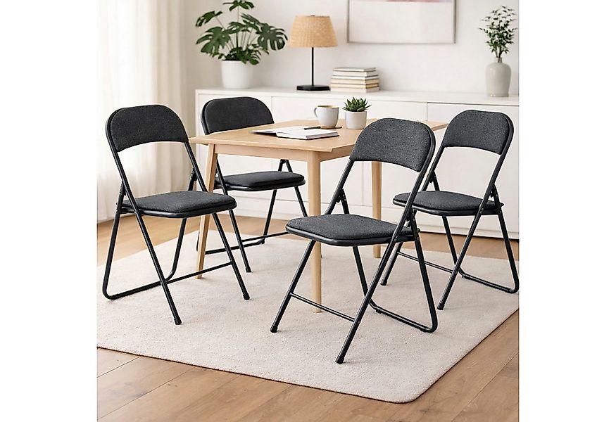 Koopman Klappstuhl Faltstuhl Gästestuhl Besucherstuhl 79x43x47cm Schwarz 4e günstig online kaufen