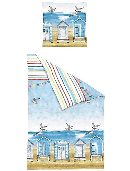 JACK Bettwäsche 135x200cm, Küstentraum Blau Weiß, günstig online kaufen