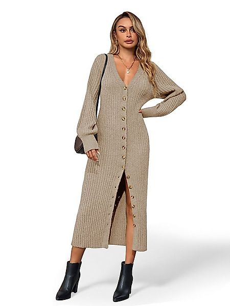 Imily Bela Cardigan Damen Lange Strickjacke mit V-Ausschnitt (Packung, 1-tl günstig online kaufen
