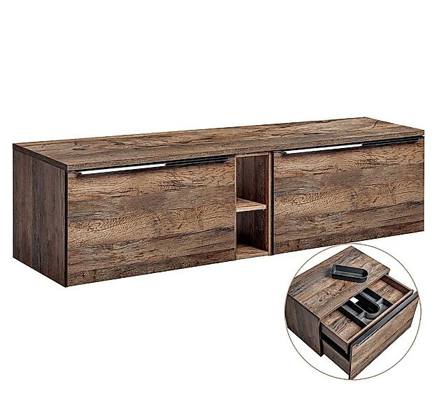 Lomadox Waschbeckenschrank PUEBLA-56 Vintage Oak Eiche 180,4/48,5/46 cm günstig online kaufen