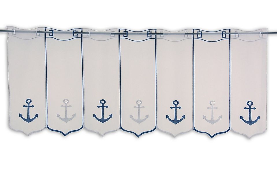 Clever-Kauf-24 Scheibengardine Scheibengardine Anker, Ösen, transparent günstig online kaufen