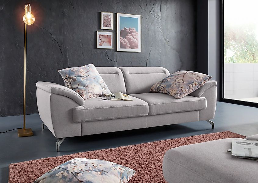 sit&more "Percy" 12 cm Fußhöhe, Sitztiefenverstellung, wahlweise Kopfteilve günstig online kaufen