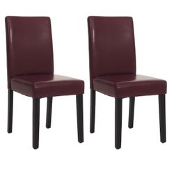 MCW Esszimmerstuhl Littau Kunstleder 2er-Set Kunstleder Schwarz Matt Helle günstig online kaufen