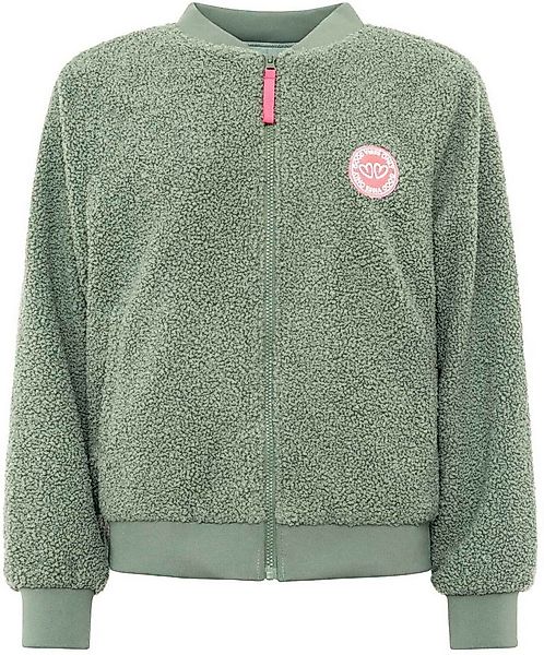 Zwillingsherz Bomberjacke Teddy Bomberjacke "Smile / Good Vibes" Seitliche günstig online kaufen