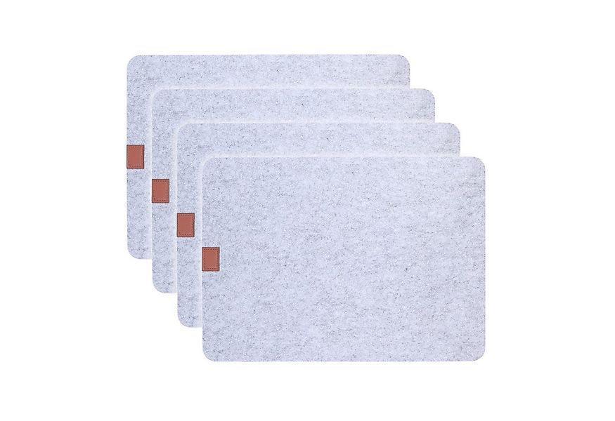 Neuetischkultur Platzset Platzset 4-teilig Filz eckig, (Set, 4-St., 4 Platz günstig online kaufen