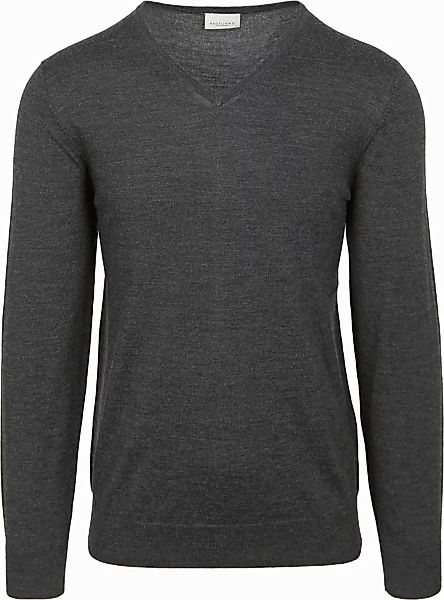 Profuomo Pullover V-Neck Merinowolle Anthrazit - Größe XL günstig online kaufen