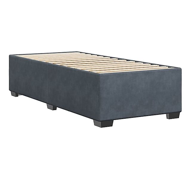 vidaXL Bett Bettgestell ohne Matratze Dunkelgrau 90x190 cm Samt günstig online kaufen