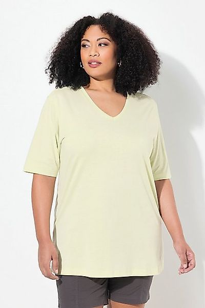 Ulla Popken T-Shirt T-Shirt V-Ausschnitt Relaxed Halbarm günstig online kaufen