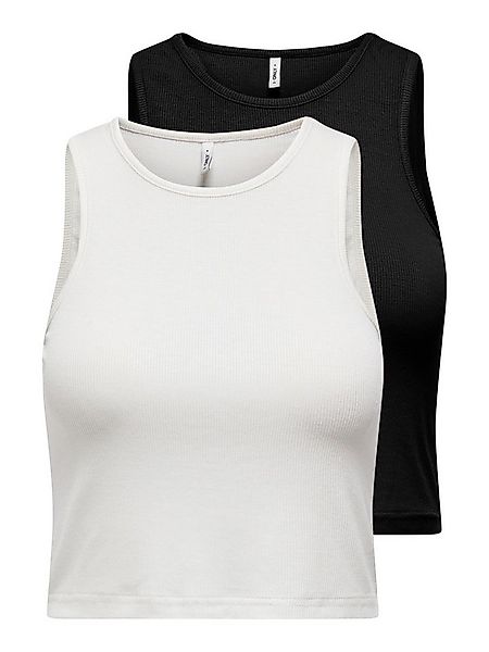 ONLY Crop-Top ONLBELIA S/L CROP TOP CS JRS 2PACK (Packung, 2-tlg) günstig online kaufen