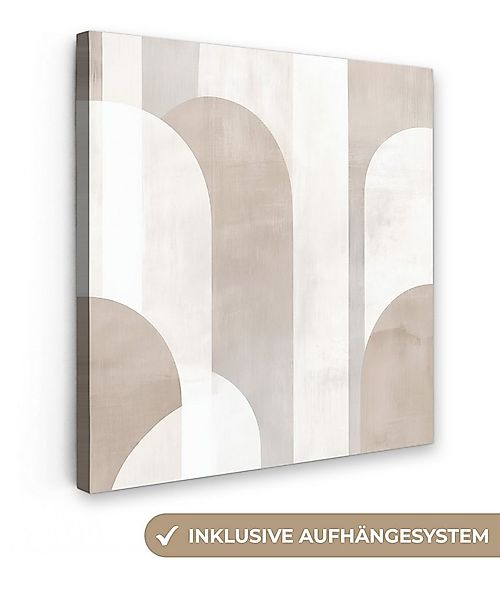 OneMillionCanvasses® Leinwandbild Abstrakte Bögen - Modern - Beige, Fotodru günstig online kaufen