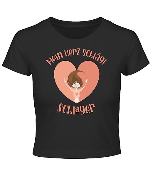 Mein Herz Schlägt Schlager · Crop T-Shirt günstig online kaufen