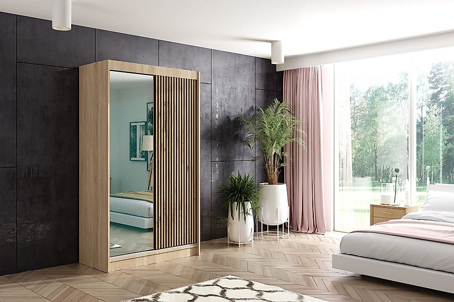 ALTDECOR Schiebetürenschrank VILAN (Kleiderschrank Garderobenschrank mit vi günstig online kaufen