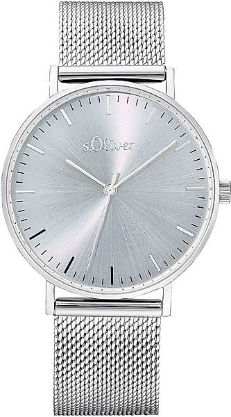 s.Oliver Quarzuhr 2033520, Armbanduhr, Damenuhr, analog, Edelstahlarmband günstig online kaufen