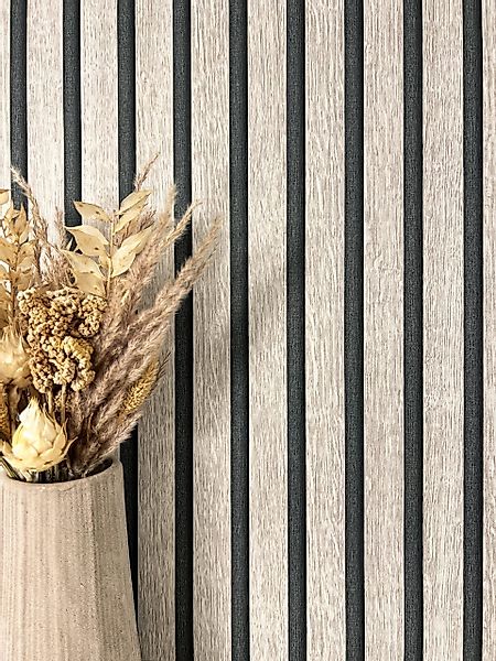 Newroom Vliestapete, Grau Tapete Skandinavisch Paneele günstig online kaufen