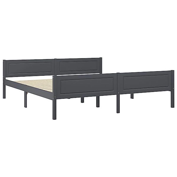 vidaXL Massivholzbett Kiefer Grau 180x200 cm649543 günstig online kaufen