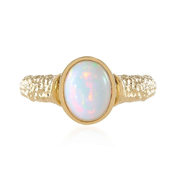 Cavill Solitärring Welo Opal Goldplattierter Silberring günstig online kaufen