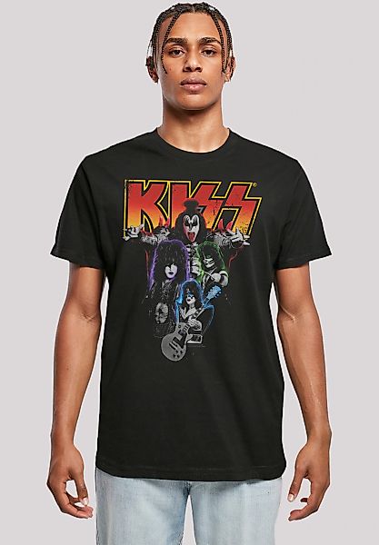 F4NT4STIC T-Shirt "Kiss Rock Band Neon" Premium Qualität, Musik, By Rock Of günstig online kaufen