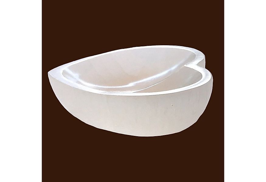 Steinfixx® Dekoschale Selenit Herzschale 10 cm oder 14 cm massive Ausführun günstig online kaufen