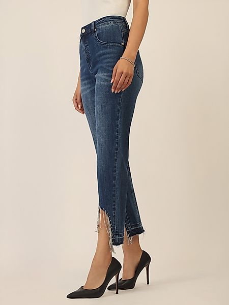 Apart Bootcut-Jeans mit Kristallstein Fransen am günstig online kaufen