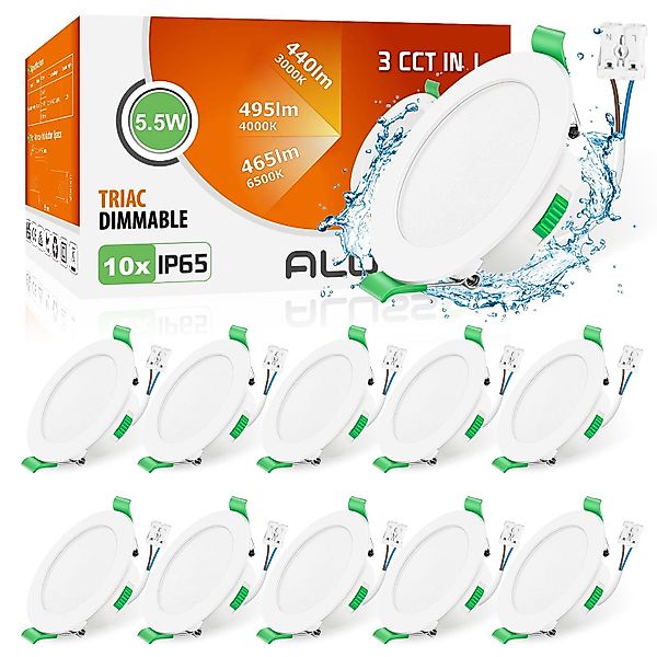 ALUSSO LED Einbaustrahler 10er-Ser, 5.5W Decken günstig online kaufen
