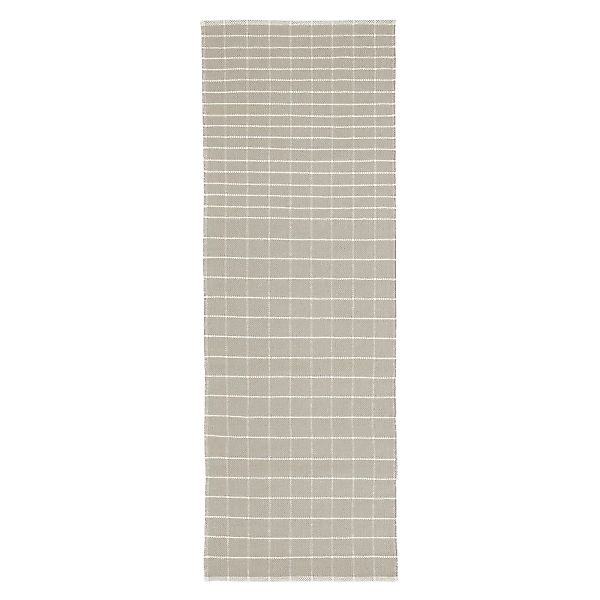 Nanimarquina - Tiles 1 Teppichläufer 80x240cm - grau/handgewebt/Ausführung günstig online kaufen
