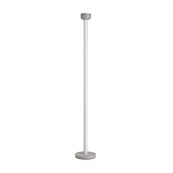 Stehleuchte Bellhop metall glas stein weiß / Zement-Fußplatte - H 178 cm - günstig online kaufen