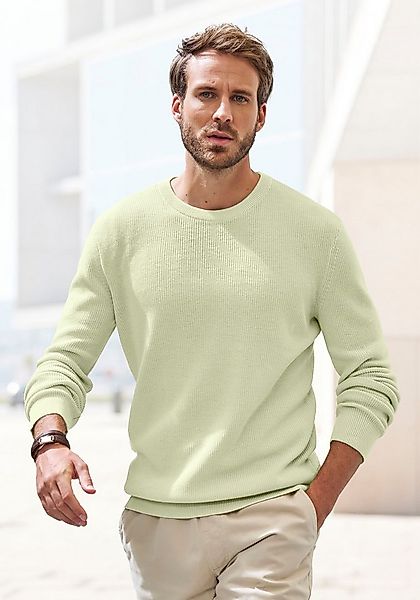 John Devin Strickpullover Pullover in modischen Farben aus Baumwollmischung günstig online kaufen