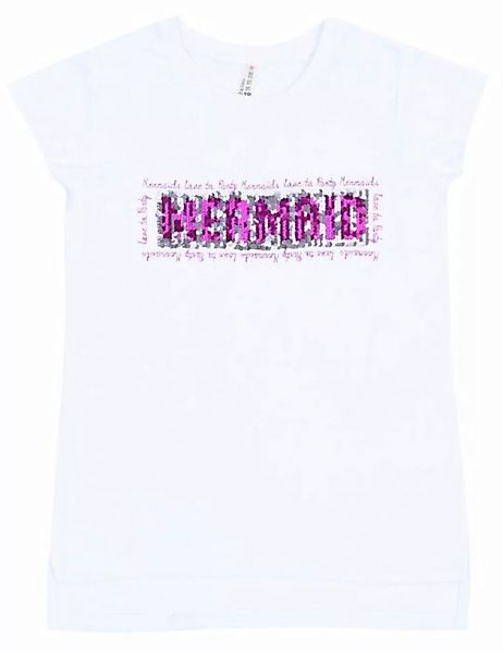 Sarcia.eu Kurzarmbluse Weißes T-Shirt mit Pailletten Mermaid/Party 9-10 Jah günstig online kaufen