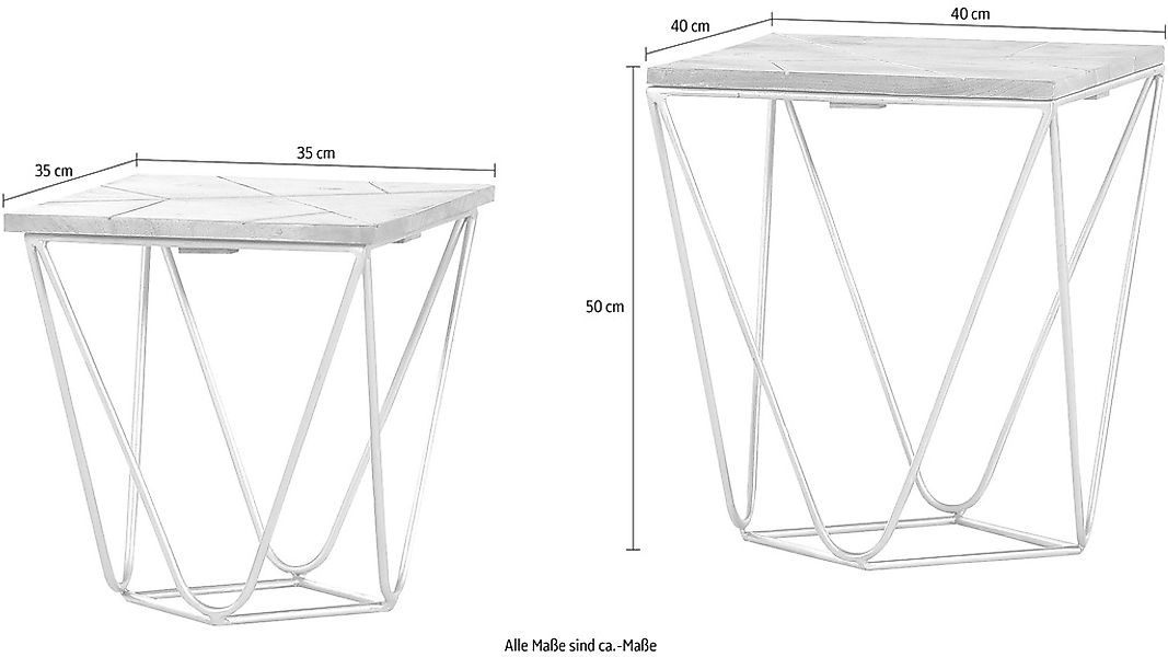Gutmann Factory Beistelltisch "Scan" mit dekorativen Fräsungen, Satztisch 2 günstig online kaufen