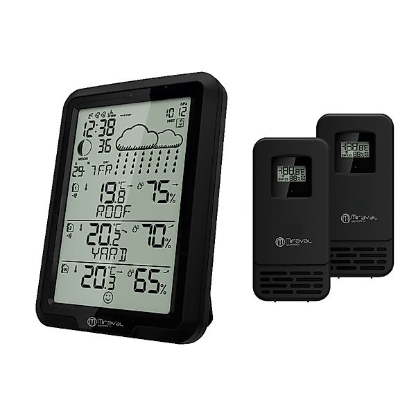 Miraval Klimamesser Funk-Wetterstation + 2 Sensoren, günstig online kaufen