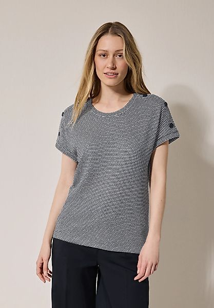 Cecil T-Shirt aus softem Materialmix günstig online kaufen