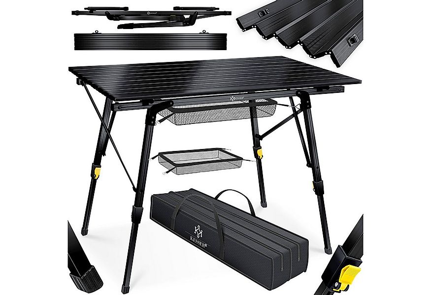 KESSER Campingtisch, Klapptisch faltbar & höhenverstellbar mit aufrollbarer günstig online kaufen