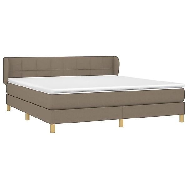 vidaXL Boxspringbett mit Matratze Taupe 180x200 cm Stoff 3126825 günstig online kaufen