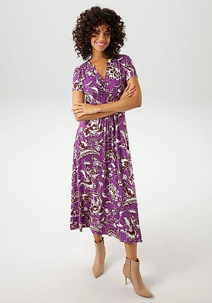 Aniston CASUAL Sommerkleid, mit großflächigem Blumendruck günstig online kaufen