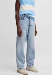 HUGO Blue Loose-fit-Jeans "Nate" in heller Waschung günstig online kaufen