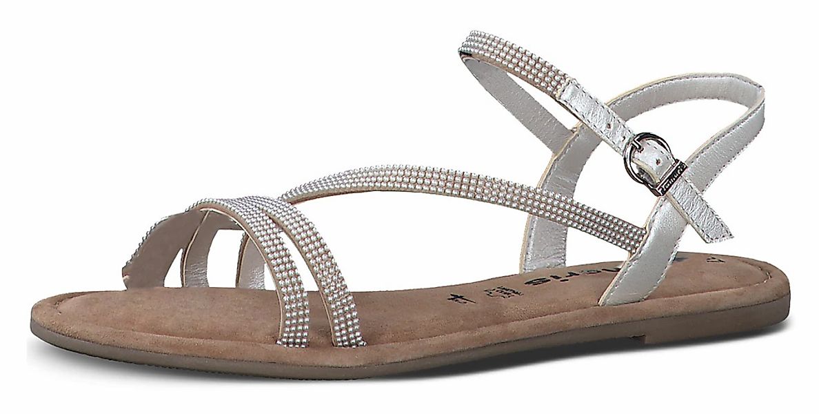 Tamaris Riemchensandale, Sommerschuh, Sandalette, festlich, mit funkelnden günstig online kaufen