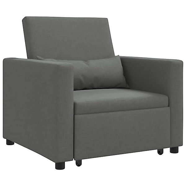 vidaXL Einzel-Schlafsofa mit Rädern Dunkelgrau 90 x 165 x 87 cm Stoff 42002 günstig online kaufen